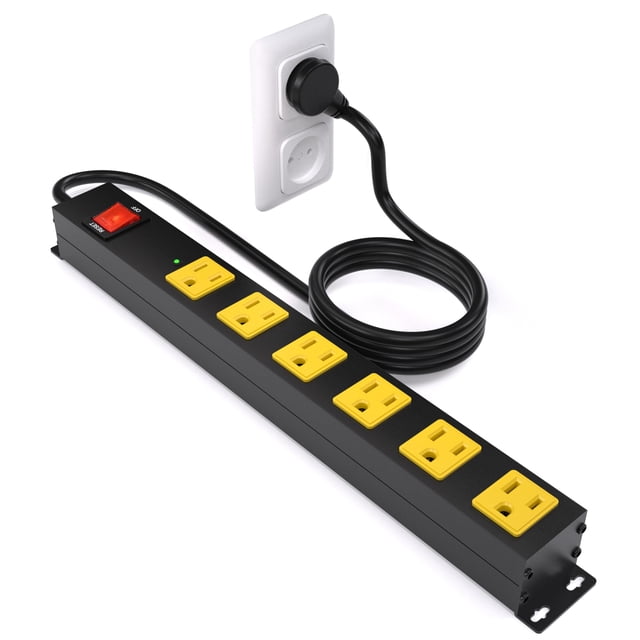 Power Strip OKCHILD Heavy Duty de 6 enchufes con protector contra sobretensiones