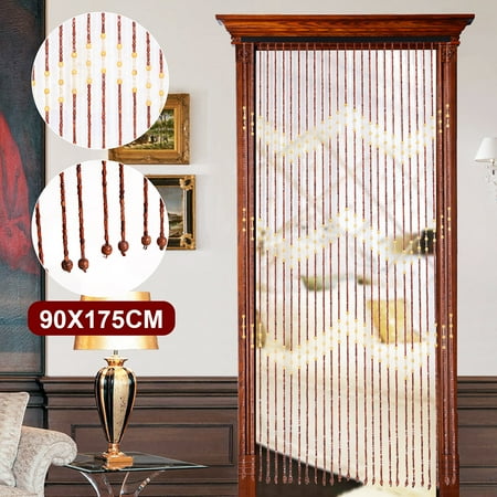 90x175cm Wooden Bead String Door Curtain Blinds Fly Screen 27