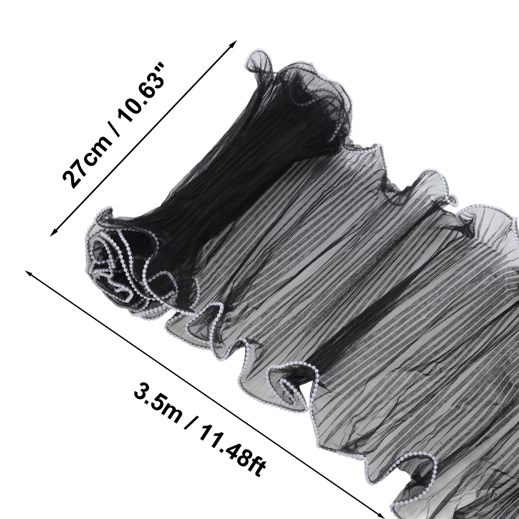 Unique Bargains Faux Pearls Edge Flower Wrap Paper for All Occasions 1 Pc Black