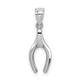 thumbnail image 1 of 14k White Gold Polished Wishbone Pendant, 1 of 3