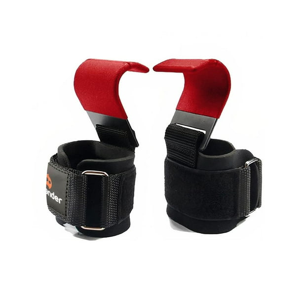 Guantes de Gym Bluelander SQ0202 para Levantamiento de Pesas con Muñequera Ajustable de Velcro Color Rojo