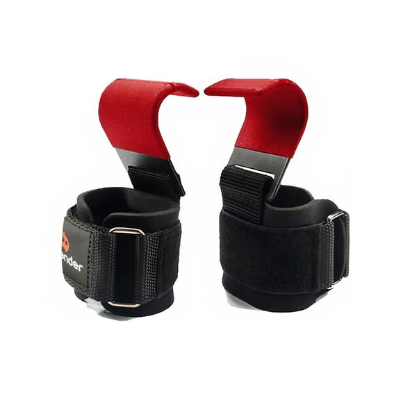Guantes de Gym Bluelander SQ0202 para Levantamiento de Pesas con Muñequera Ajustable de Velcro Color Rojo