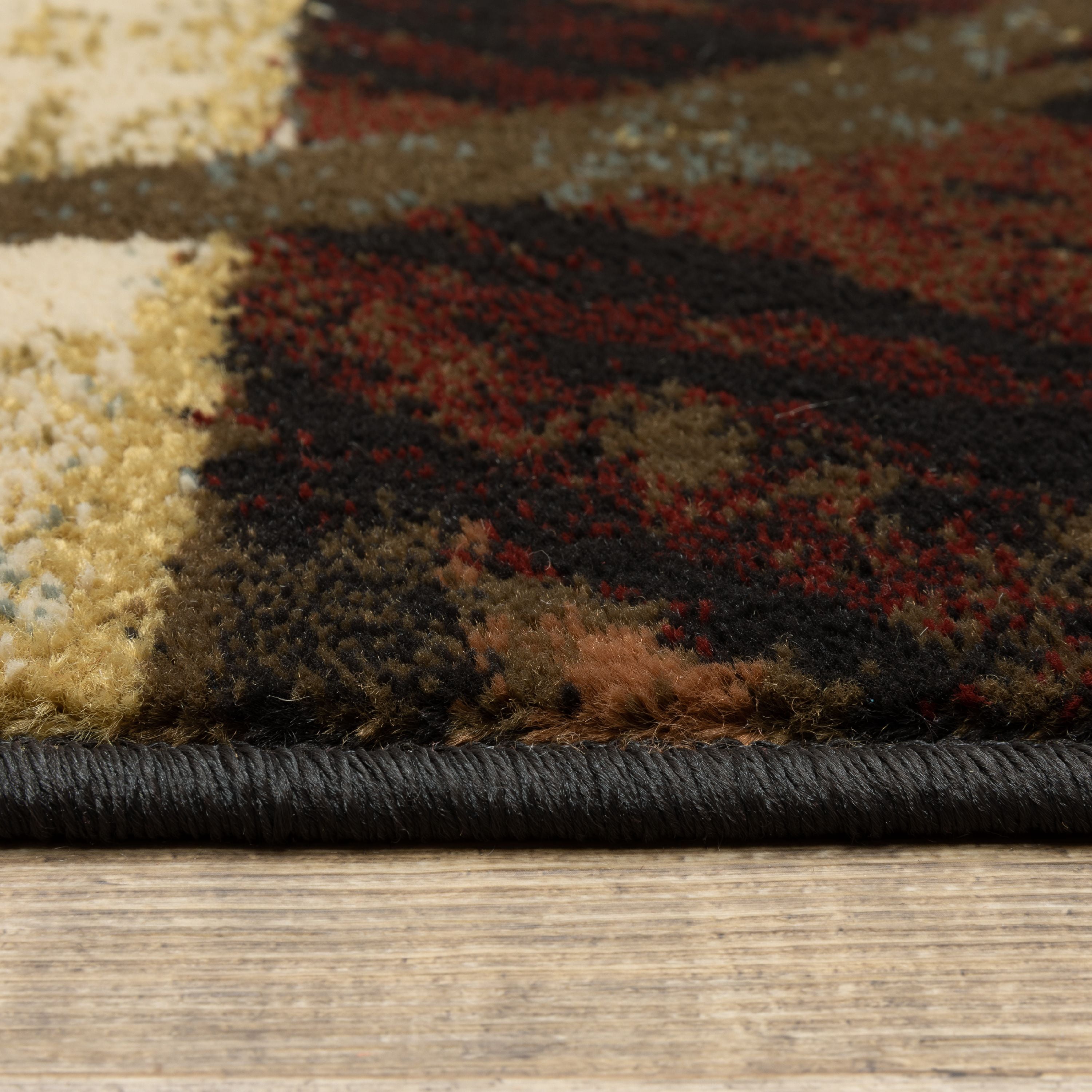 Avalon Home Hamlet Abstract Contemporary Area Rug, Black