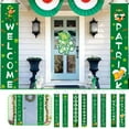 thumbnail image 6 of PRETXORVE St Patricks Day Decorations, St. Patrick's Day Irish Holiday Porch Sign Welcome Home Door Curtain Decoration Door Hanging Painting Hanging Flag Decoration, 6 of 9