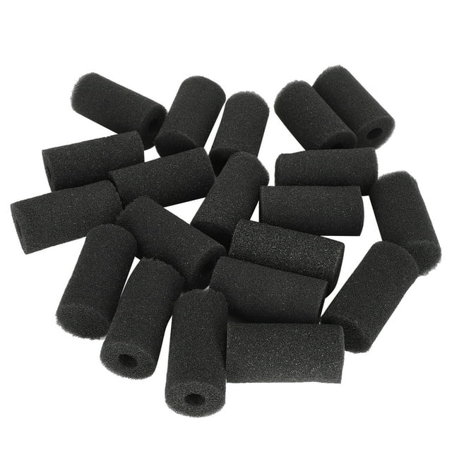Cubión Protectora de esponja para filtro de acuario, repuesto de 20 pianas para accesorios para tubo de entrada de pecera, color negro