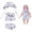 C-White, variant on RXIRUCGD Reborn Doll Clothes for 12 Inch Dolls, Cute Baby Doll Clothes Accessories Cute Overalls and Hat Suits for Baby Doll