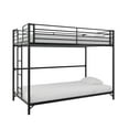 DHP BrEZ Build Daven Easy Assembly TwinoverTwin Metal Bunk Bed, Black