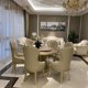 thumbnail image 2 of European Style Light Luxury Solid Wood Small Apartment Dining Table And Chair Combination Modern Family Restaurant Furniture My Lux Decor Round, 2 of 11