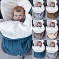 thumbnail image 1 of LOVEVER Thicken Knitted Warm Newborn Baby Infant Wrap Swaddle Stroller Sleeping Bag, 1 of 8