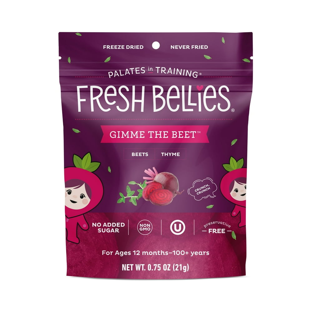 (6 Pack) Fresh Bellies NonGMO Toddler Food, Gimme The Beet, 0.75 oz