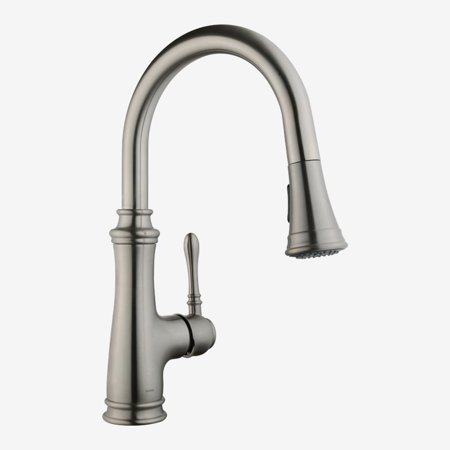Brushed Nickel Kitchen Faucet With Pull Down Sprayer keewi single handle kitchen faucet with pull down sprayer pull out kitchen faucet featuring flexing modern style brushed nickel pvd walmart com
