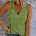 thumbnail image 2 of FAIWAD Womens Classic Tank Tops Summer V Neck Ribbed Sleeveless Shirts Casual Stretch Knit Blouses Tees, 2 of 7
