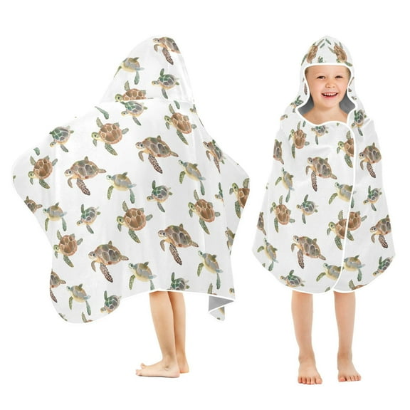 joogoo Sea Turtles-b1 Kids Hooded Beach Towel Baby Bath Towel 23.5"x50"