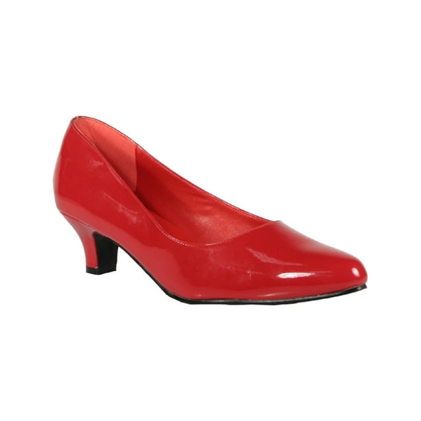 Annoncør lineal Jeg bærer tøj 2 Inch Cute Kitten Heel Women's Classic Pump Shoes Red Patent - Walmart.com