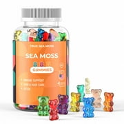 Sea Moss Gummies for Adults & Kids  Contains Irish Sea Moss + Burdock Root + Bladderwrack + Sodium  60 Gummies for Stronger Immune, Healthier Skin & Hair, Detox  Made in USA