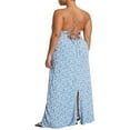 thumbnail image 4 of Floral Summer Long Cocktail Dress for Women with Sleeveless and Backless Design, 4 of 8