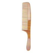 Unique Bargains 1 Pc Long Handle Hair Comb Coffee Color Acetate Sheet