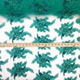 thumbnail image 4 of Floral Bridal Lace Sequins Beaded Scallop Fabric for Dresses 52’’ BTY (Spring Green), 4 of 5