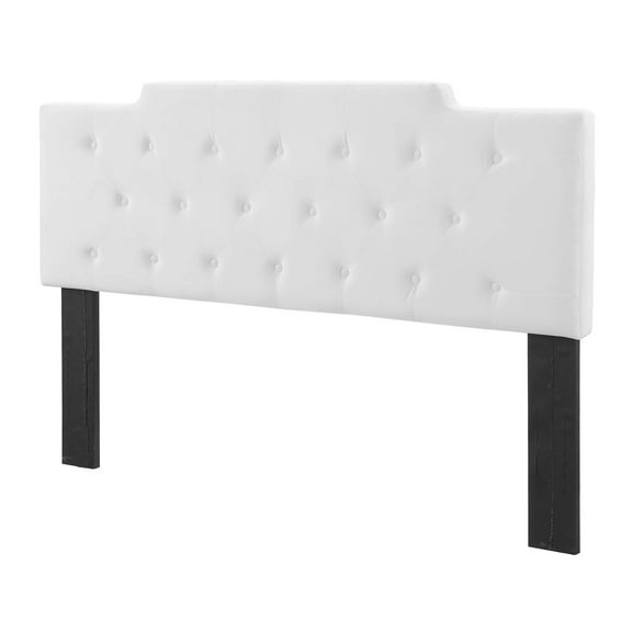 Tufted Headboard, Twin Size, Velvet, White, Modern Contemporary Urban Design, Bedroom Master Guest Suite
