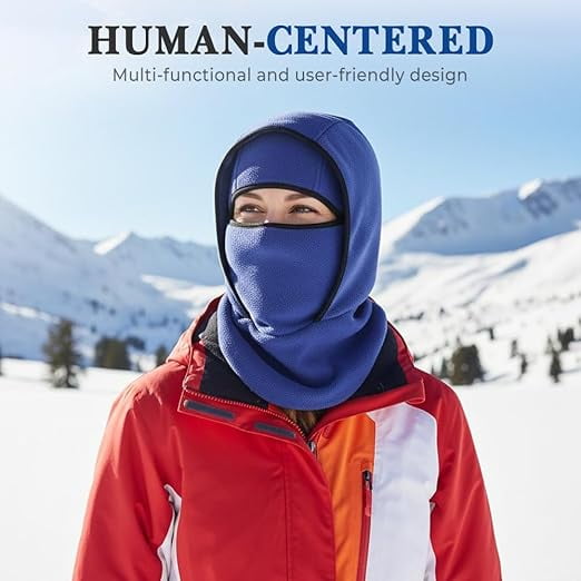 Outdoor Winter Warm Hat Neckband Integrated Cycling Mask, Winter Balaclava Ski Mask, Windproof Fleece Face Cover(1pc*Dark Gray,kkl)