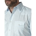 thumbnail image 3 of Wrangler Men's and Big & Tall Men's Long Sleeve Western Snap Dobby Striped Shirt, 3 of 3