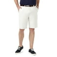 thumbnail image 1 of Haggar Men's Cool 18 Pro Straight Fit Stretch Solid Flat Front Short, White, 32, 1 of 2