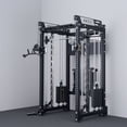 thumbnail image 6 of Mikolo Anubis-2.0 Smith Machine with Weight Stack, 3“×3” All-in-One Power Cage with LAT Pulldown & Cable Crossover, 3200LBS Multi-Function Trainer with Aluminum Pulley System for Fitness Home Gym, 6 of 26