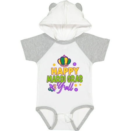 

Inktastic Happy Mardi Gras Y all with Crown Gift Baby Boy or Baby Girl Bodysuit