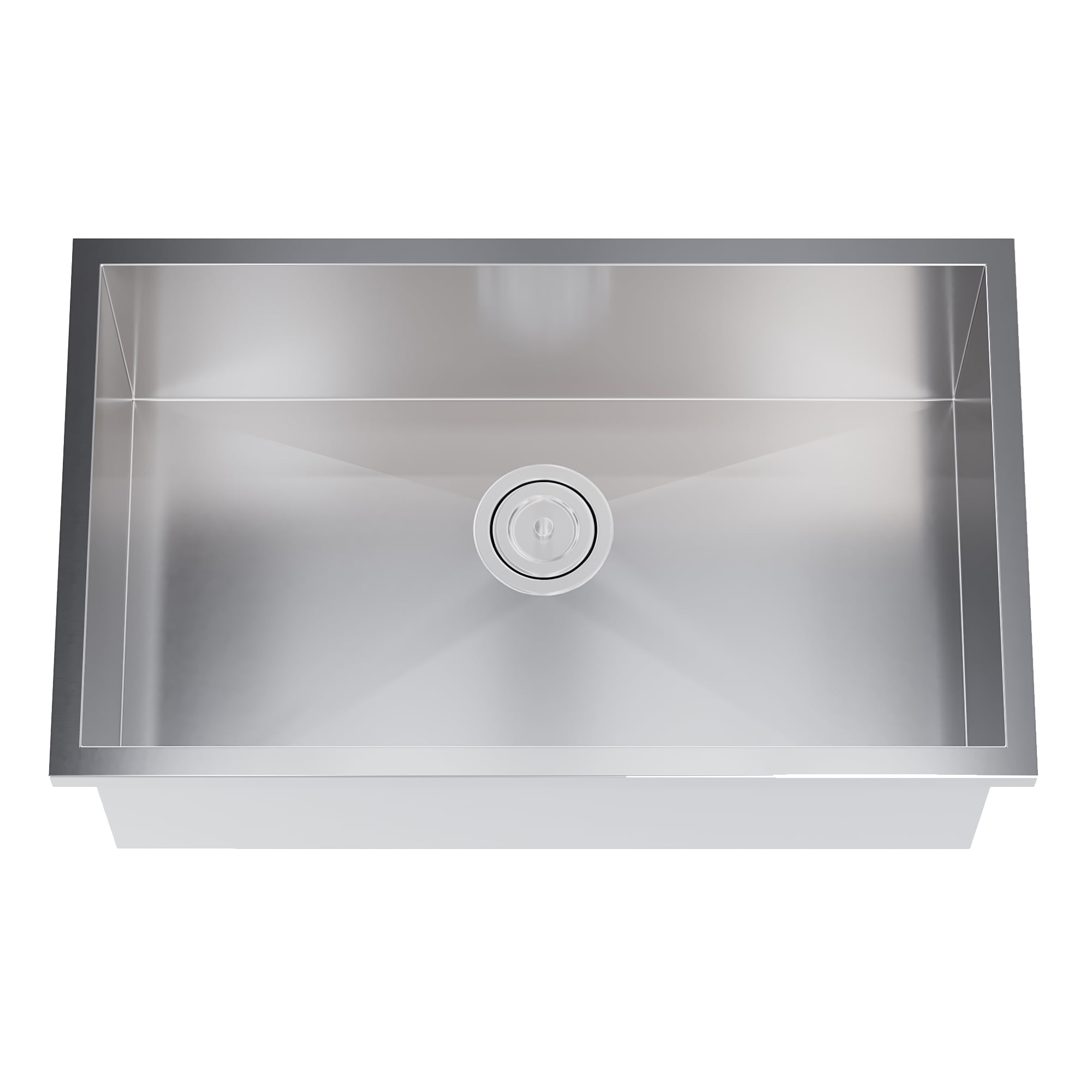30'' Satin Stainless Steel Undermount Single Bowl Kitchen Sink