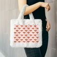 thumbnail image 6 of Rocae cute fox pink or Plush Underarm Bag White Furry Purse Handbag for Autumn and Winter, 6 of 7