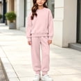 thumbnail image 6 of BXJX Girls Cotton Outfit Sets Long Sleeve, School 2 Piece Pullover Sweatshirts and Jogger Pants Sets Pink Size 7-8 T, 6 of 9