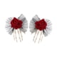thumbnail image 2 of Pinzas para el pelo para Halloween, decoración de horquilla, vestido elegante, pasadores para el pelo, mano esqueleto, mandíbula para el pelo, disfraz Rojo, 2 of 8