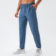 thumbnail image 2 of LYMAYTER Runing Pants for Men Casual Quick-Dry Stretch Long Pants Lightweight Workout Cuffed Pants S-2XL, 2 of 9