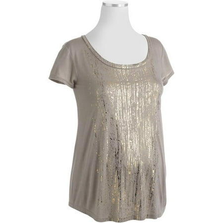 Planet Motherhood Maternity Metallic Tee