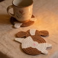 3Pcs Knitted Pet Themed Coasters For Table Fun And Kitchen Use With ...