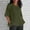 Army Green#1, variant on Fesfesfes Women's Oversize Blosues Home Casual Three-Quarter Sleeves Round Neck T-shirt Solid Color Loose Breathable for Daily Wearing(White,M)