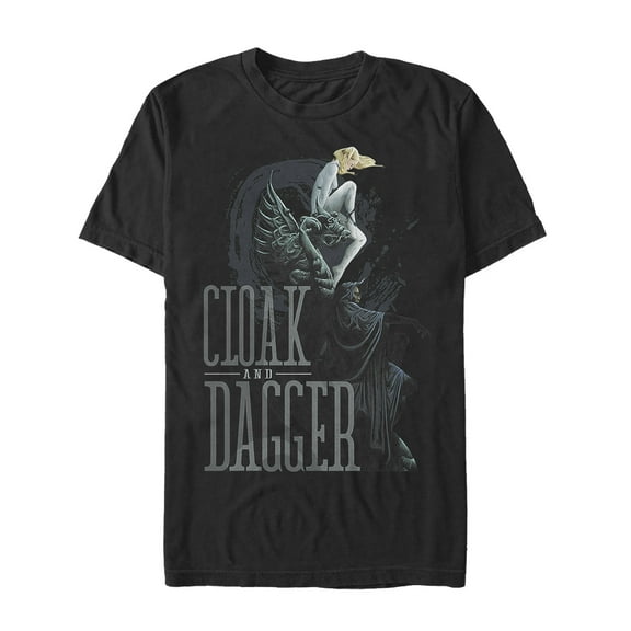 Men's Marvel Cloak and Dagger Shadows  Graphic Tee Black 3X Large