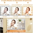 thumbnail image 4 of Makeup Vanity with Lights & Mirror, Vanity Desk with Power Outlet, White Vanity Set with 2 Drawers, Dressing Table with Adjustable 3 Lighting Color (White, Right Door), 4 of 14