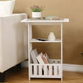 thumbnail image 4 of Modern Bedside Table For Bedroom Storage Cabinet End Table Nightstand With Pvc Material, 4 of 8