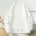 thumbnail image 2 of JAKANYQ Men's Solid Color Long Sleeve Casual Style Loose Fit Crew Neck Sweatshirt Pullover Tops, 2 of 8