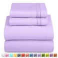 thumbnail image 5 of Nestl Full XL Sheets Set, 1800 Series Deep Pocket Bed Sheets Full XL 4 Piece, Luxury Soft Microfiber Full XL Sheets Sets, Lavender Dream, 5 of 9