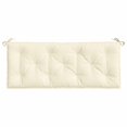 thumbnail image 4 of Cojín para banco de jardín VidaXL, tela Oxford blanca crema, 120 x 50 x 7 cm, 4 of 7