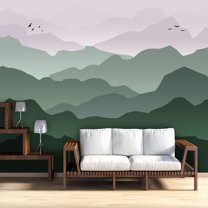 VWAQ Mountain Wallpaper Peel and Stick Nursery Mural Self Adhesive - HOL37