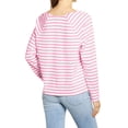 thumbnail image 4 of Langwyqu Womens Casual Crew Neck Striped Long Sleeve T Shirt Basic Tunic Tops, 4 of 5
