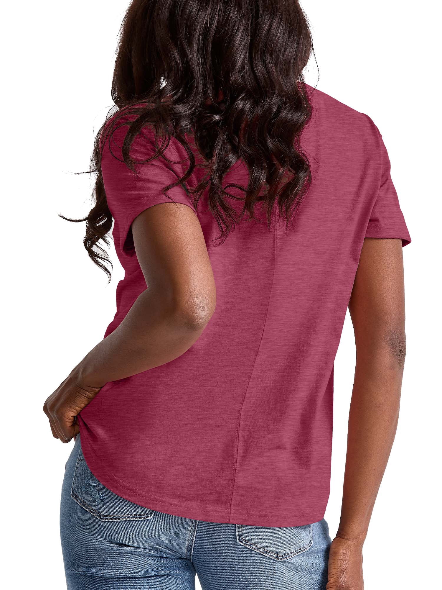 Women’s Tri-Blend Relaxed-Fit T-Shirt with Curved Hem