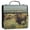 Buffalo Herd Oil Painting, variant on Water-Resistant 3-Ring Binder Organizer with Multiple Pockets Zipper Binder Bag for Office Colorful Butterflies