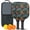 Pioneer Flower Floral, variant on Pickleball Paddles Set,Pioneer Flower Floral Print Pattern Fiberglass Surface Pickleball Racket Set with 2 Indoor Outdoor Pickleball Balls and Pickleball Bag,Pickle-ball Equipment
