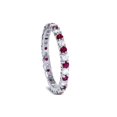 thumbnail image 3 of Bague Éternité Rubis & Diamant 1 1/2ct Or Blanc 14K, 3 of 3