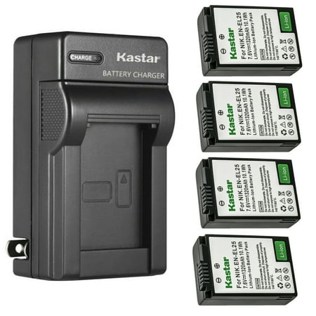 Kastar 4-Pack Battery and AC Wall Charger Replacement for Nikon Z 30 Mirrorless Camera Z30 Creator Ready Z Series Camera