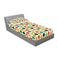 thumbnail image 2 of Ambesonne Vintage Fitted Sheet & Pillow Sham Set, Hipster Polka Dots Tile, Twin, Multicolor, 2 of 2